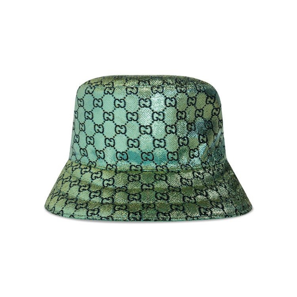 Gucci Green GG monogram reversible Floral Bucket Hat Size M - Picture 3 of 5
